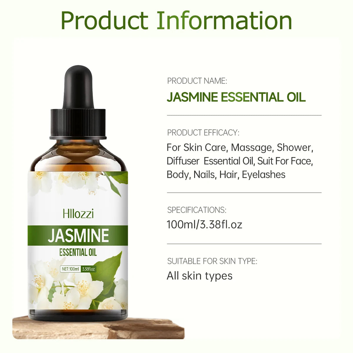 Huile Parfumée Pour Le Corps 30ml (Jasmin) - BAINEA